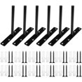 thumbnail image 1 of Hidden Floating Shelf Bracket Wall Mounting Bathroom Use Black Iron 6Set, 1 of 2