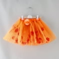 thumbnail image 2 of Cathalem Kids Skirt Princess Skirt for Girls Tutu Skirt Toddler Cute Party Dance Skirt Solid Color Net Yarn Sequins Star Tulle (Orange,One Size), 2 of 6