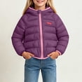 thumbnail image 5 of Agkizg Kids Girls Hooded Puffer Coat Long Sleeve Thick Winter Jacket with Pockets Solid Color Warm Casual Outerwear, 5 of 6