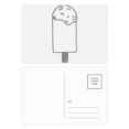 thumbnail image 1 of Black Outline Sesame Ice Popsicles Postcard Set Birthday Mailing Thanks Greeting Card, 1 of 3