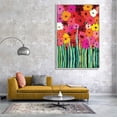 thumbnail image 3 of IDEA4WALL Framed Canvas Wall Art Minimalist Colorful Flowers Painting Prints for Modern Home Decoration Ready to Hang - 16x24 inches, 3 of 4
