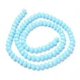 thumbnail image 2 of GKNET 10strands Faceted Glass Crystal Beads Rondelle Opaque 4/6/8mm Assorted Color-6x5mm (88pcs/strand)-Cyan, 2 of 6