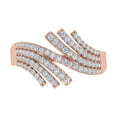 thumbnail image 3 of 1/2 Carat Bypass Statement Diamond Ring in 10K Rose Gold (Ring Size 8.75), 3 of 6