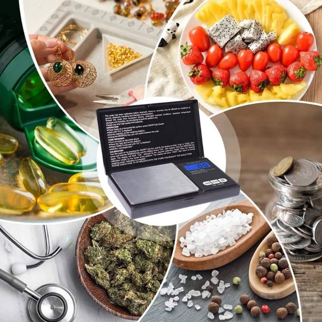 Balanza electrónica NikouMX para alimentos Báscula digital LCD retroiluminada