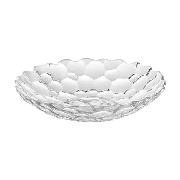 Plato de fruta, plato decorativo hecho de vidrio, plato de aperitivos for el hogar, plato de aperitivos, plato de dulces, plato de fruta