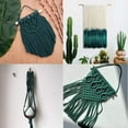 thumbnail image 4 of MINKUROW Macrame Cord,3mm x 100m Natural Cotton Soft Unstained Rope for Plant Hanger Wall Hanging Craft Making,Emerald Green, 4 of 6