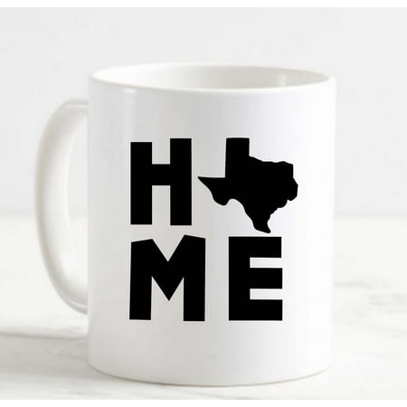 

Coffee Mug Home Texas Hometown United States Native Lonestar White Cup Funny Gifts for work office him her