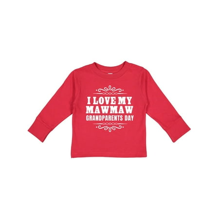 

Inktastic Grandparents Day I Love My Mawmaw Gift Toddler Boy or Toddler Girl Long Sleeve T-Shirt