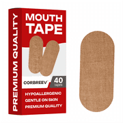 CorBreev Mouth Tape for Sleeping - Ultimate Sleep Aid for Snoring Relief | Soft, Hypoallergenic Strips for Comfortable Overnight Use (40 Tape)