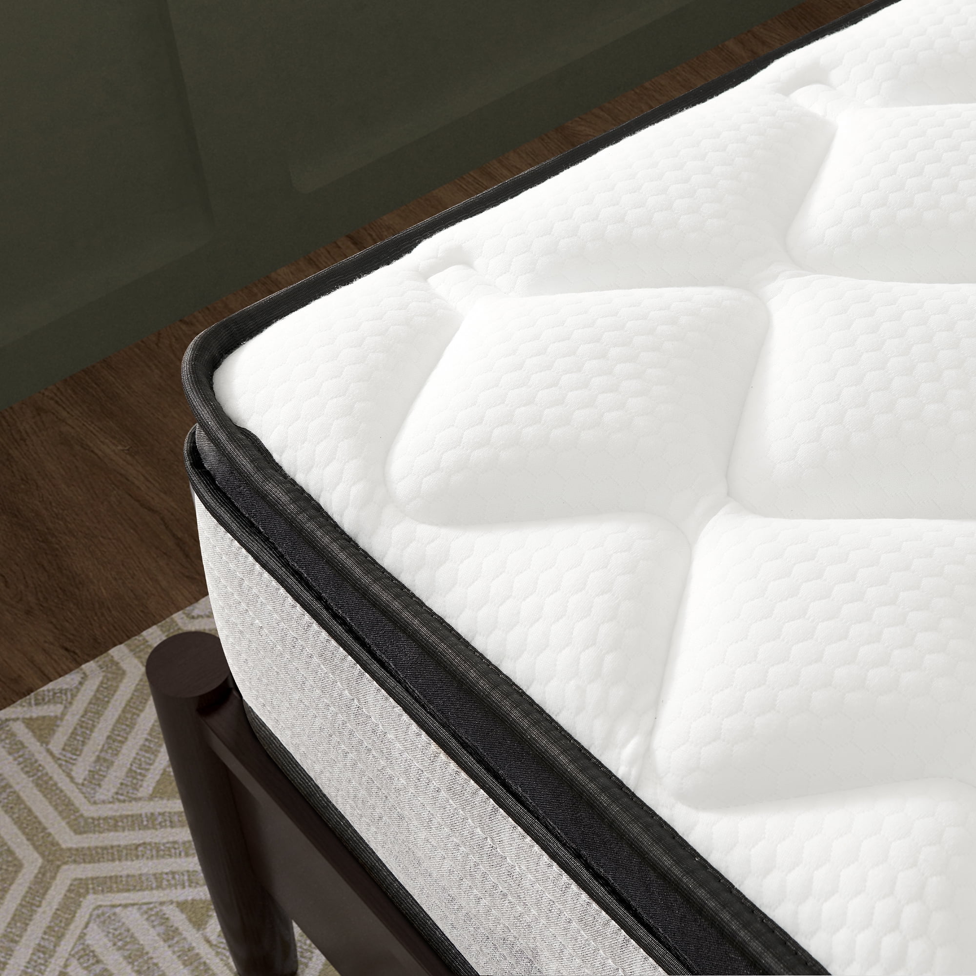 King Size Mattress, JIAVA 12" Hybrid Mattress Individually Pocket Innerspring Mattress
