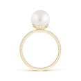 thumbnail image 2 of ANGARA Classic South Sea Cultured Pearl & Diamond Solitaire Ring in 14K Yellow Gold for Women | June Birthstone, Birthday, Anniversary, Jewelry Gift for Women | Pearl Ring, 2 of 8