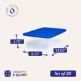 thumbnail image 4 of Homz Snaplock 6 Qt Stackable Plastic Storage Container & Lid (20 Pack), 4 of 11