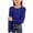11@Dark Blue1097, variant on Tiijoy Girls Long Sleeve Ribbed T-Shirt Crewneck Stretch T Shirt Undershirt, Sizes 5-14