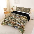 thumbnail image 2 of Erosebridal Fishing And Hunting Fishes Queen Comforter Set 3pcs For Boys Girls,Abstract Camo Lake Life Bedding Comforter Set For Teens,Black Reversible, 2 of 6