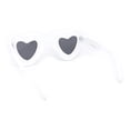 thumbnail image 4 of Womens Lolita Thick Bubble Frame Heart Plastic Sunglasses White - Black, 4 of 4