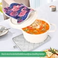 thumbnail image 3 of Yayeee Pot Holders Kitchen Heat Resistant with Pockets 7"x9.8" Cotton Oven Cooking Hot Pads, Vibrant Art Flowers, 3 of 7