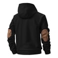 thumbnail image 4 of Kakii Mens Fashion Pullover Hoodies Long Sleeve Thermal Drawstring Button Texture Hooded Sweatshirt, 4 of 8