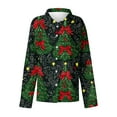 thumbnail image 4 of Womens Button Down Shirts Christmas Clothes Casual Fashion Long Sleeve Collared Blouses Tops Loose Fit Ladies Shirts, 4 of 4