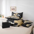 thumbnail image 4 of Erosebridal New Orleans Soccer City Bed in a Bag Queen size, American Football Bed Set, Vintage Rugby Reversible Comforter Sets, Microfiber Room Decorative, 7pcs, 4 of 6