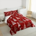 thumbnail image 3 of Homewish Merry Christmas Tree Bedding Comforter Set 2pcs for Kids Teens Boys Girls,Happy New Year Twin Comforter Sets Microfiber,Xmas Festival Breathable Bedding Set,Super Cozy Room Decor,Reversible, 3 of 8