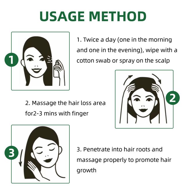 Aceite Para El Crecimiento Del Cabello 100ml Loción para el cuidado del cabello Ginseng natural Spray para el crecimiento del cabello Productos contra la caída del cabello Sywqhk Cuidado Belleza
