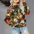thumbnail image 2 of TFEOQRY Toddler Girls and Boys Long Sleeve Hoodless Christmas Sweatshirts Round Neck Sweatshirt Green, 2 of 4