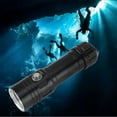 thumbnail image 1 of Diving Flashlight, Diving Depth 328ft Aluminum Alloy Underwater Flashlight 4 Lighting Modes  for Hiking, 1 of 8