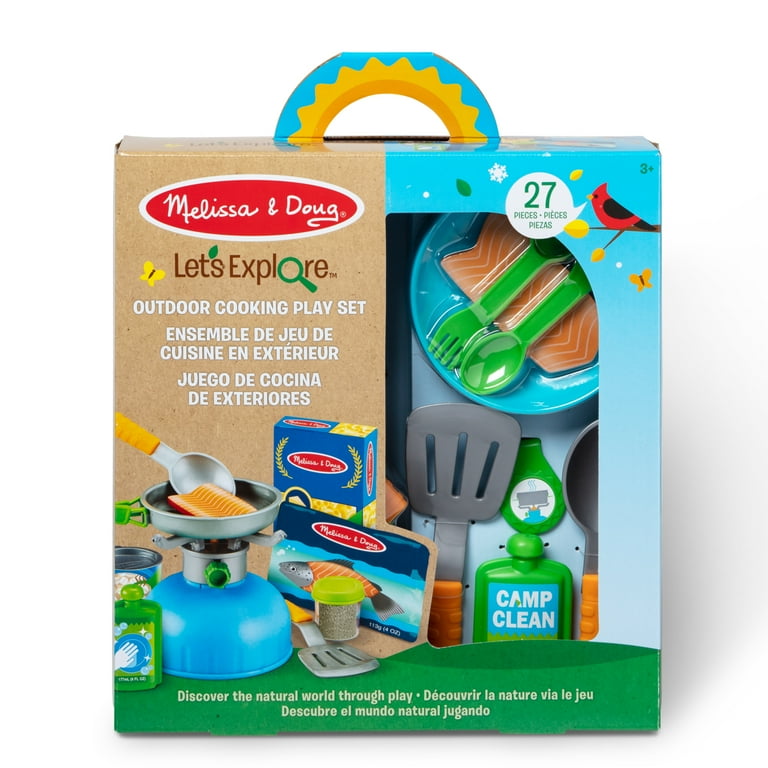 Melissa & Doug Let's Explore Outdoor Cooking Play Set – 27 Pieces