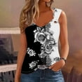 thumbnail image 2 of LYXSSBYX Tank Tops for Women Clearance Women's Printed Round Neck Casual Printed Sleeveless Suspender Top, 2 of 4