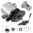 thumbnail image 1 of Hydraulic Wood Log Splitter Pump Kit, 22GPM, 2 Stage 4000PSI Aluminum Hydraulic Gear Pump, with Valve Coupling Installation Base 3/4'' NPT Outlet 3600 RPM, for Small Engine Mounting Log Splitter, 1 of 7