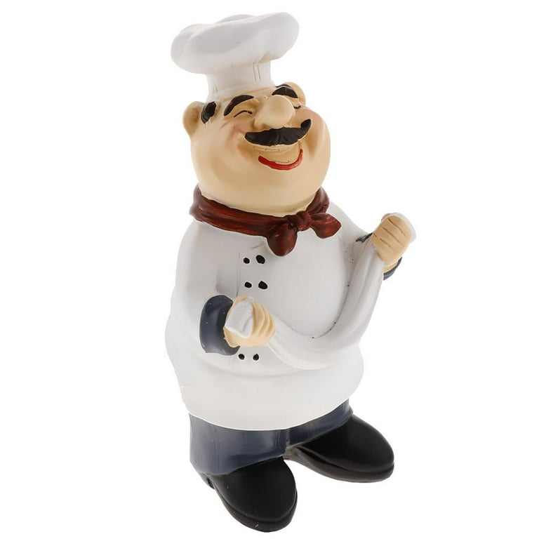 described Size-2, , Chef Ornaments Statue Shaped Cook as Italian Kitchen Resin