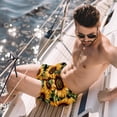 thumbnail image 2 of luoweisi Men's Beach Shorts Quick Dry Swim Trunks with Mesh Lining Sunflower L, 2 of 5