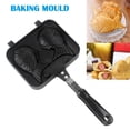 thumbnail image 2 of Taiyaki Fish Shape Cake Maker Waffle Pan Mold Cast With 2 Sided Home Cooking Bakeware Tool Household Supplies, 2 of 9