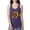 Purple Rush, variant on Sunflower Animal Print Fashion Ladies Racerback Tank Top, Navy, Medium