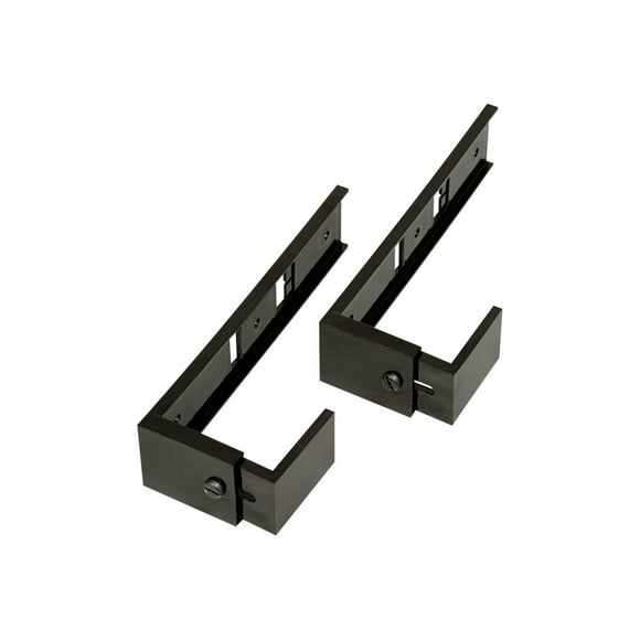 Deflecto OPBKT04 Partition Brackets Up to 2-1/2 in expansion in width 1-1/2 in x 2-1/2 x 7 inH Black (Pack of 2)