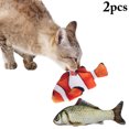 thumbnail image 1 of 2PCS Fish Cat Toy Interactive Simulated Realistic Plush Catnip Toy Cat Chew Toy, 1 of 10