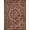 Reddish Brown, Pattern 2, variant on ODIKA 5'x7' Washable Area Rug Vintage Teal Traditional Center Aged Ivory Borders Terracotta for Small Living Room, Bedroom, Easy Care, Non-Shedding, Pet Friendly