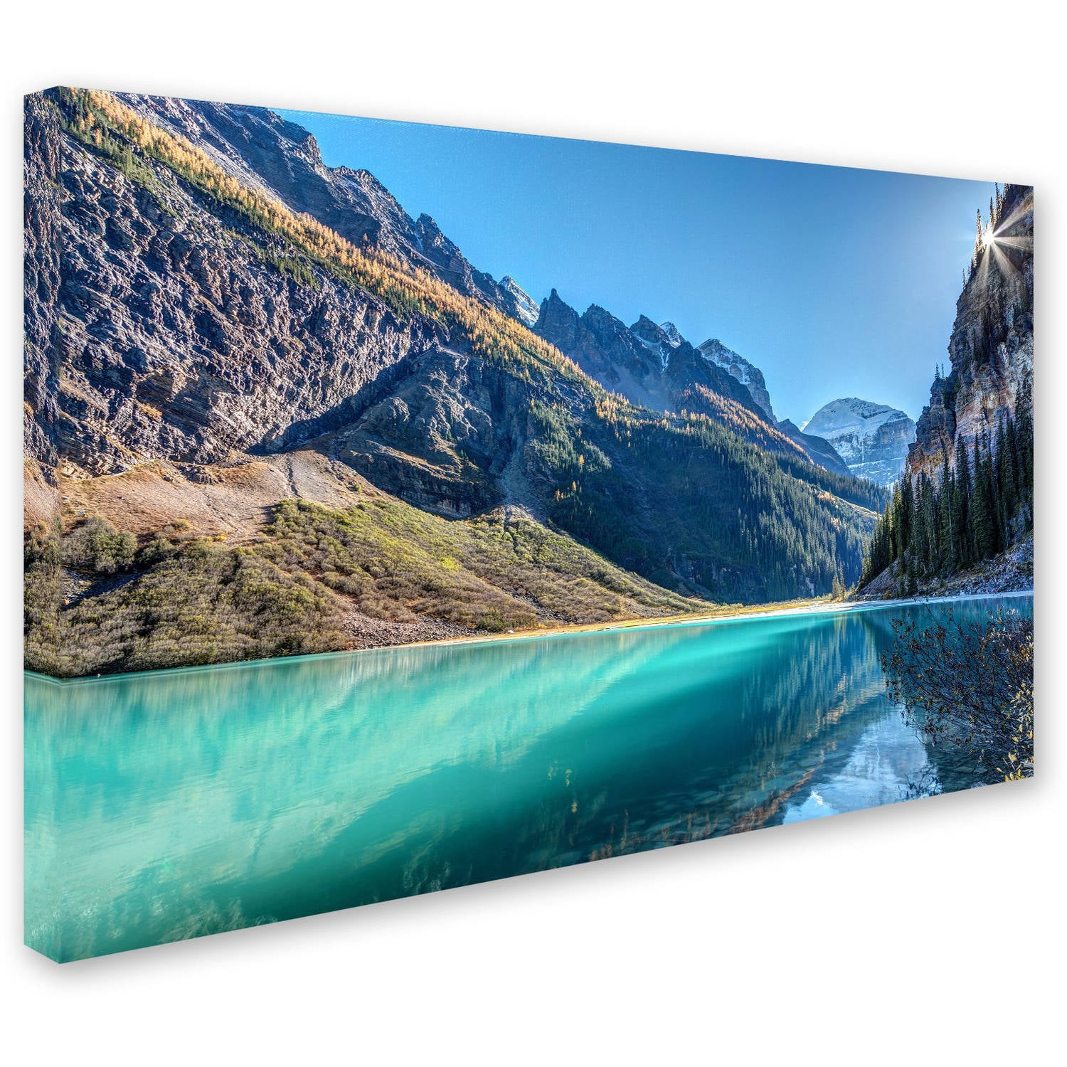 Trademark Fine Art 'Lake Louise Sunburst' Canvas Art by Pierre Leclerc
