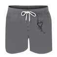 thumbnail image 4 of Mens Casual Pantalones Cortos en Forma de Corazón Impreso Cordón Bolsillo Playa, Poliéster Spandex para Primavera Verano Al Aire Libre Y Diario, 4 of 8