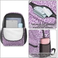 thumbnail image 2 of 17 Inch Lightweight Backpack,PVC Waterproof Oxford Fabric, Ergonomically Designed, with Large Capacity, Leopard Animal Print, 2 of 5