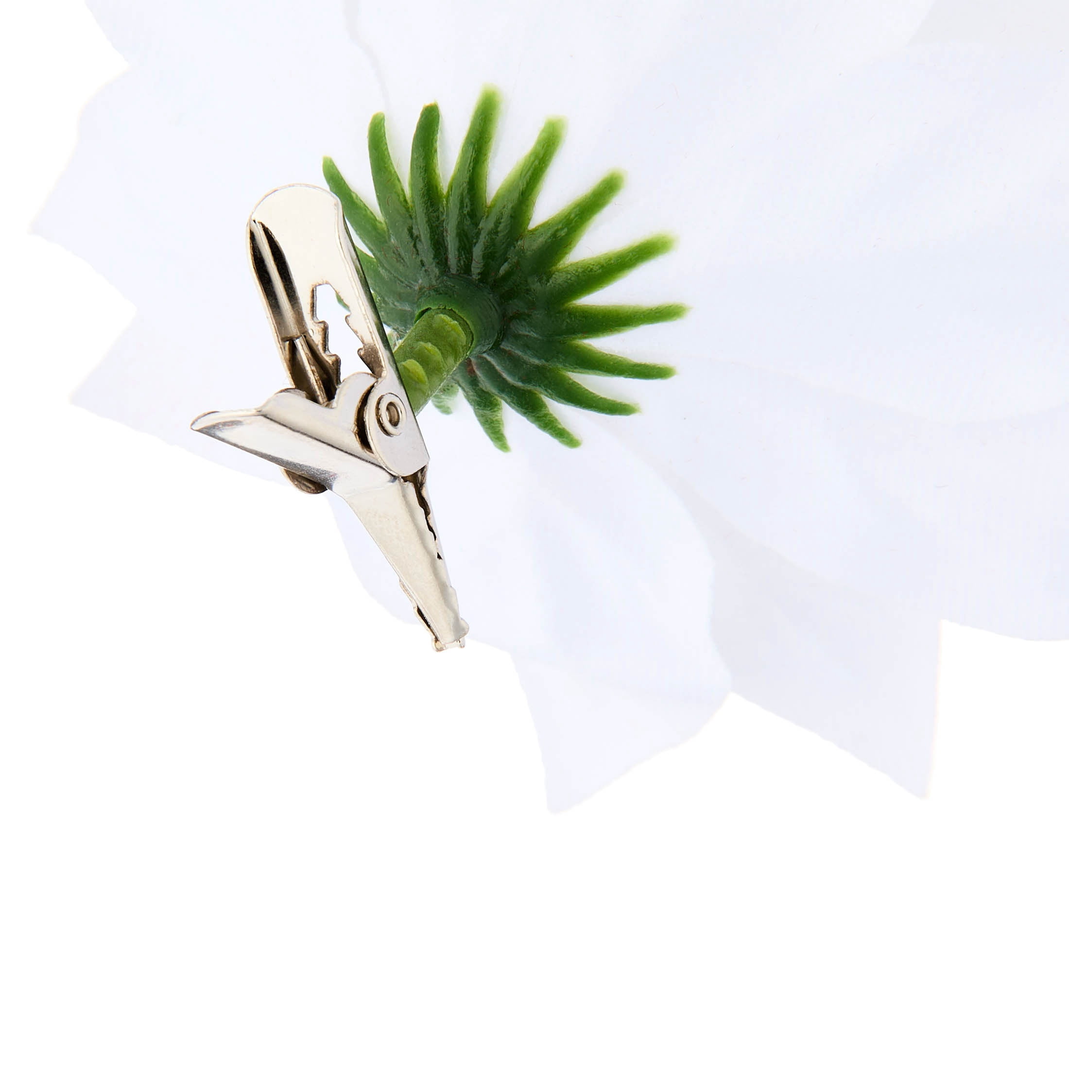 White Poinsettia Mini Christmas Clip Ornament, 4", by Holiday Time