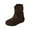 Brown, variant on Women's Ankle Boots Comfortable On Sole Flat Heel Casual Bootie for Outdoor Walking and Daily Wear