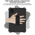 thumbnail image 4 of Allytech Shockproof Samsung Galaxy Tab S6 10.5" 2020 Released SM-TT860 T865 T867, Rugged Heavy Duty Protection Adjustable Shoulder Hand Strap Kickstand EVA Rubber Kids Friendly Cover, Black, 4 of 7