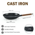 thumbnail image 6 of D&M Cast Iron Skillet, 10 Inch Nonstick Frying Pan with Detachable Acacia Wooden Handle, Honeycomb Non stick Omelet Egg Pan, Easy Clean Oven Safe Pans for Cooking, 6 of 10
