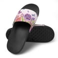 thumbnail image 4 of GZHJMY Stylish Slides for Women Men, Purple Flowering Butterfly Soft Flexible Slip-on Sandals Slippers, 4 of 7
