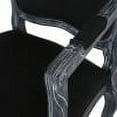 thumbnail image 4 of GDF Studio Maria French Country Fabric Wood Upholstered Dining Armchairs, Set of 6, Black and Gray, 4 of 8