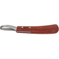 thumbnail image 2 of Cuchillo para pezuña con hebilla de herrador, cuchillo ovalado para pezuña de caballo, mango de hoja de acero inoxidable, 1 ud., 2 of 5