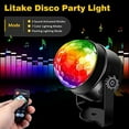 thumbnail image 2 of paquetes de luces de fiesta, luces estroboscópicas para fiestas, luces de bola de discoteca activadas por sonido con control remoto, luces de DJ de discoteca que cambian de 7 colores RGB para fiestas, 2 of 5
