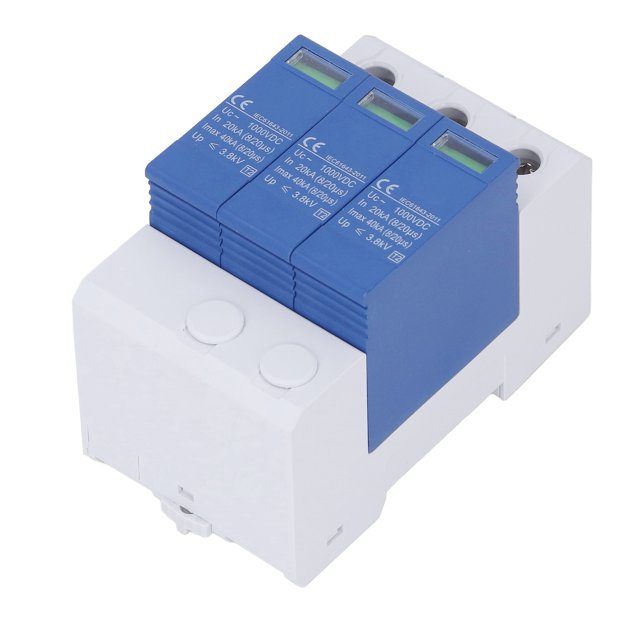 Dispositif de Protection contre les Surtensions, Disjoncteur à Faible Pression Résiduelle, Dispositif de Protection contre les Surtensions DC1000V à Réponse Rapide, Protection contre la Surchauffe pour Intérieur Extérieur 2P,3P