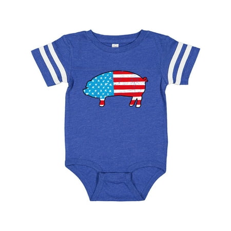 

Inktastic Patriotic Pig Gift Baby Boy or Baby Girl Bodysuit